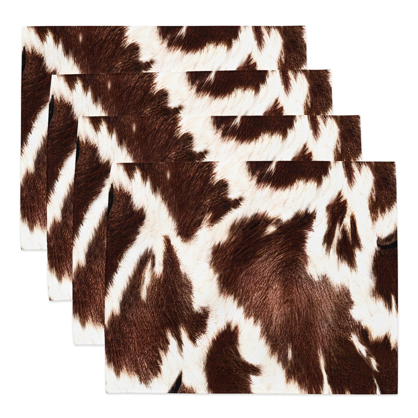 Cow Print Placemat Set: Country Western Table Decor