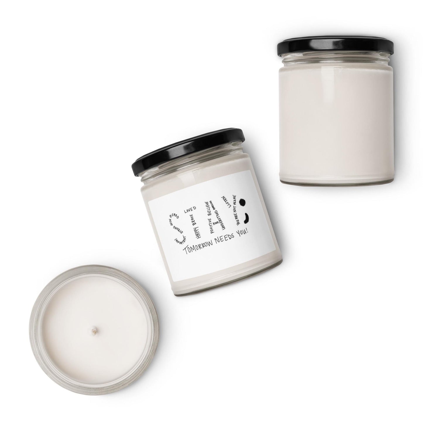 Inspirational Scented Soy Candle: Suicide Awareness, Stay Strong