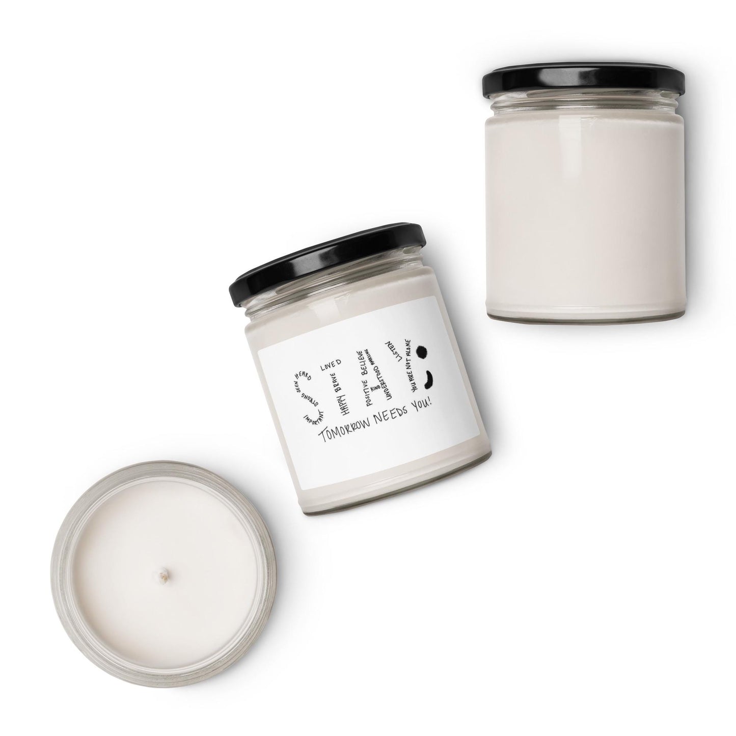 Inspirational Scented Soy Candle: Suicide Awareness, Stay Strong