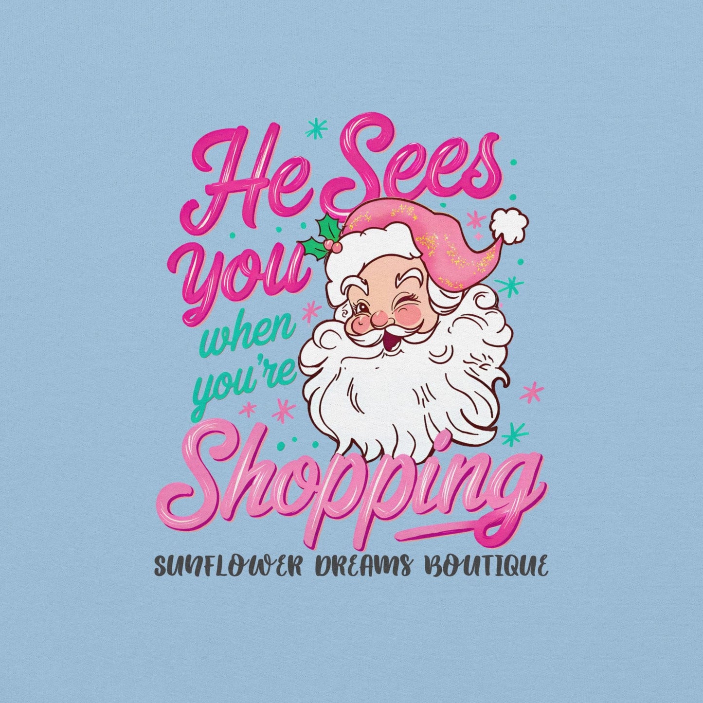 Vintage Santa Claus Christmas Shopping Sweatshirt