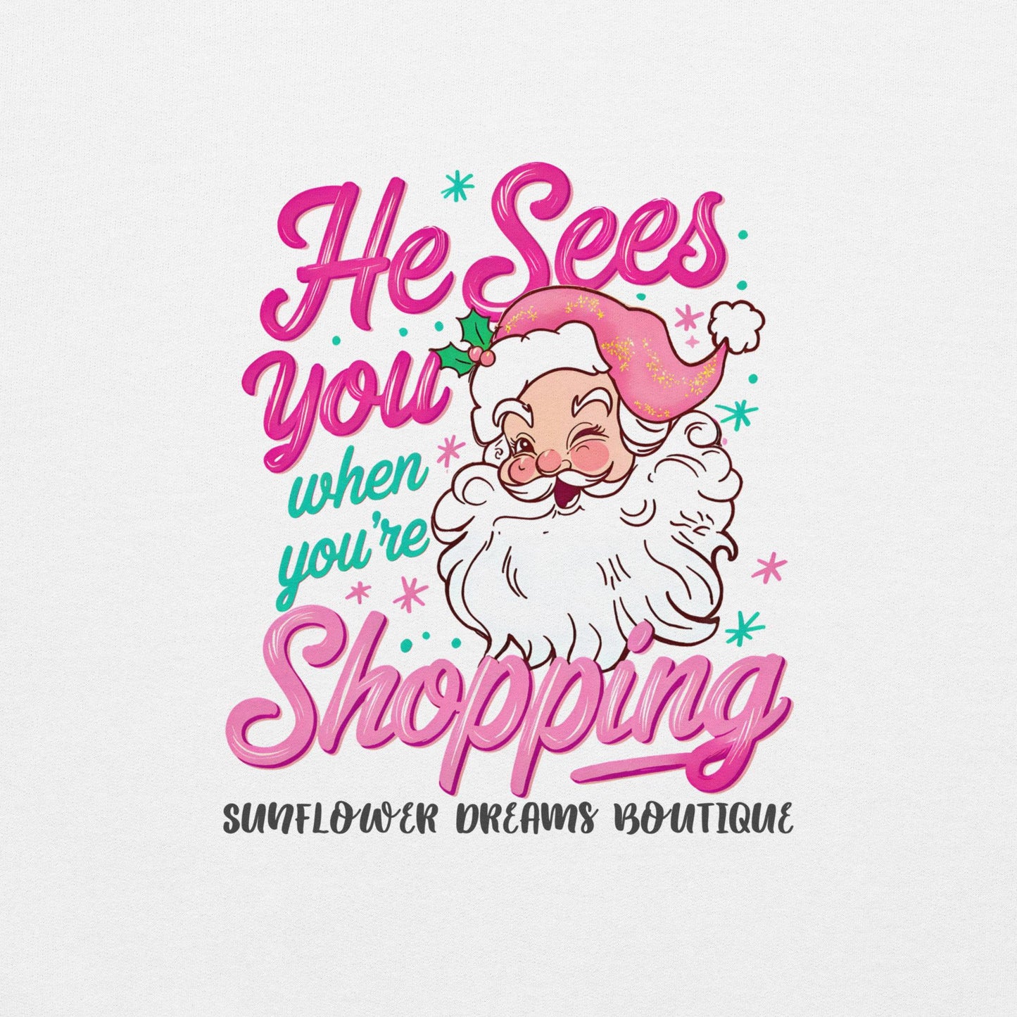 Vintage Santa Claus Christmas Shopping Sweatshirt