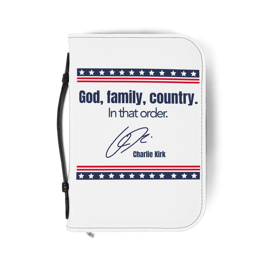 Patriotic Bible Cover, PU Leather, Inspirational Gift