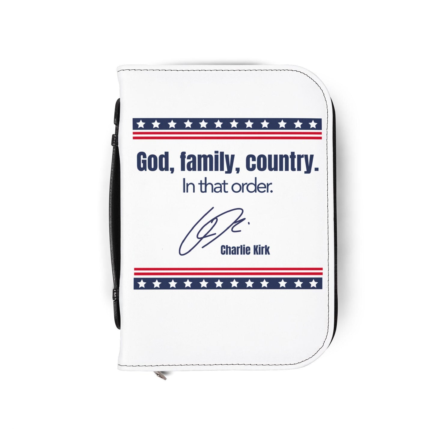 Patriotic Bible Cover, PU Leather, Inspirational Gift