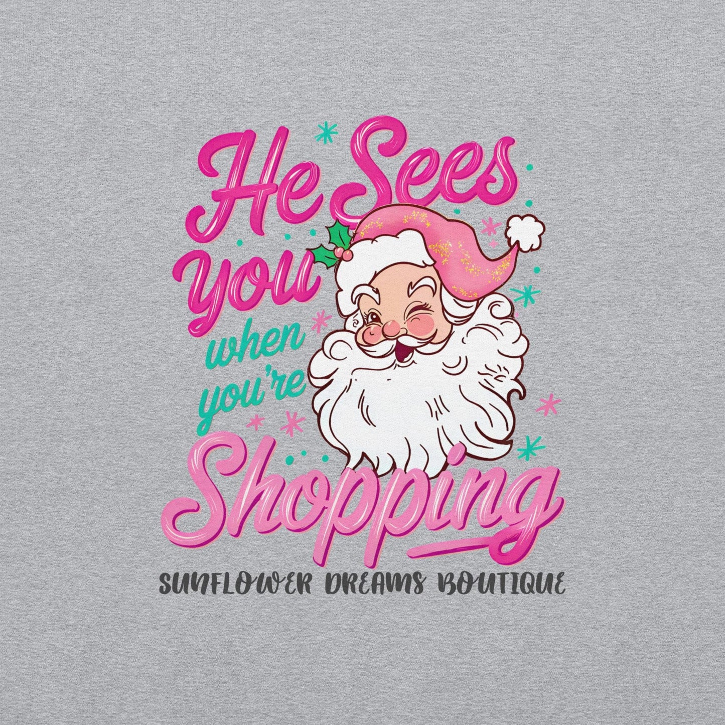 Vintage Santa Claus Christmas Shopping Sweatshirt