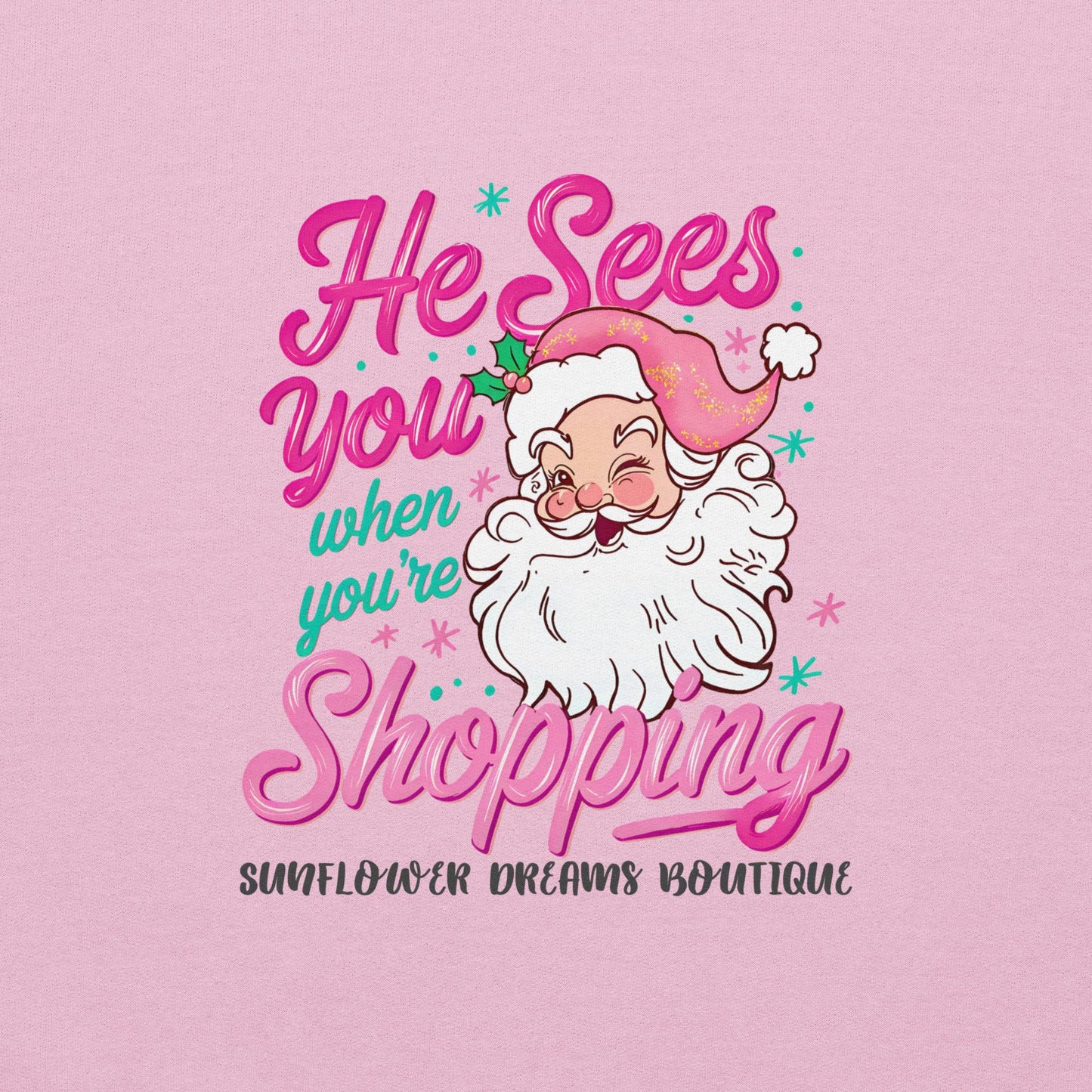 Vintage Santa Claus Christmas Shopping Sweatshirt