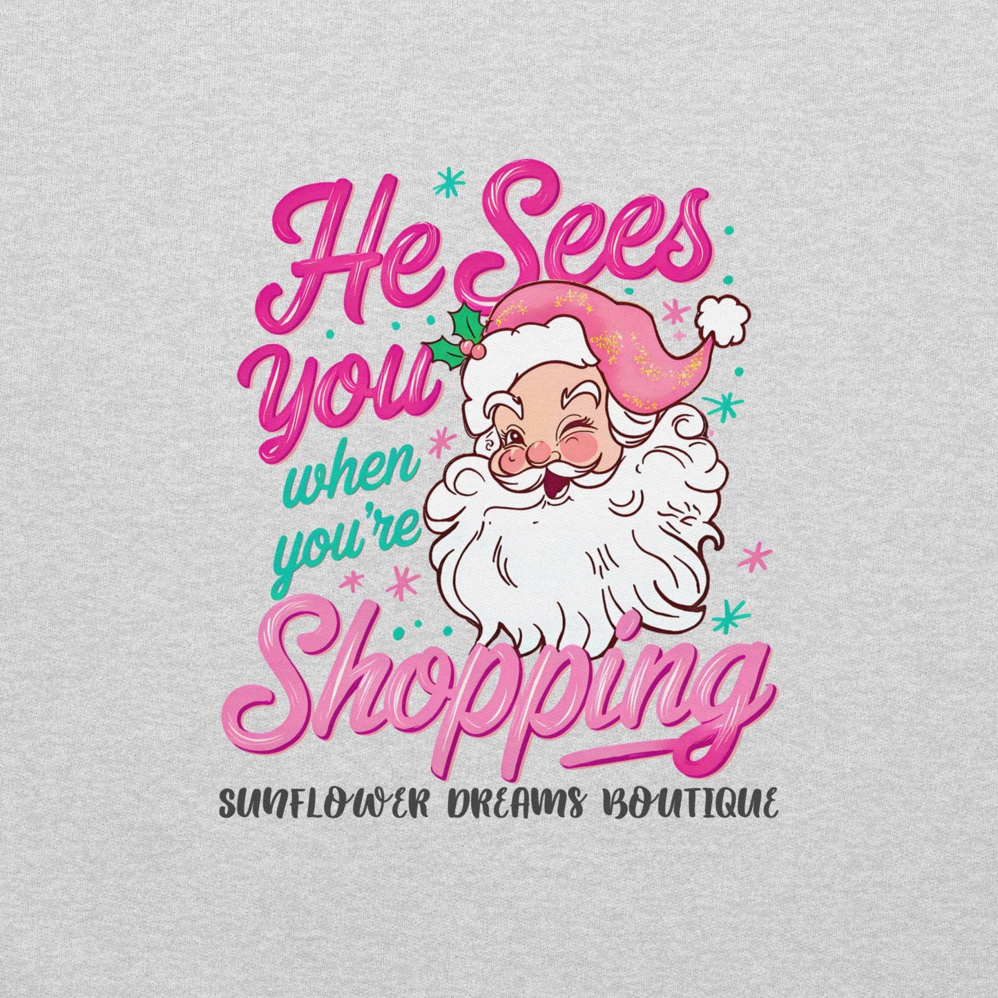 Vintage Santa Claus Christmas Shopping Sweatshirt
