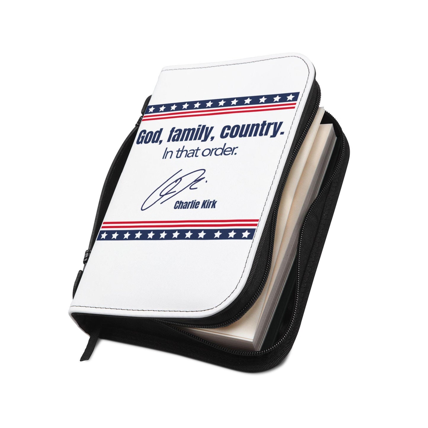 Patriotic Bible Cover, PU Leather, Inspirational Gift