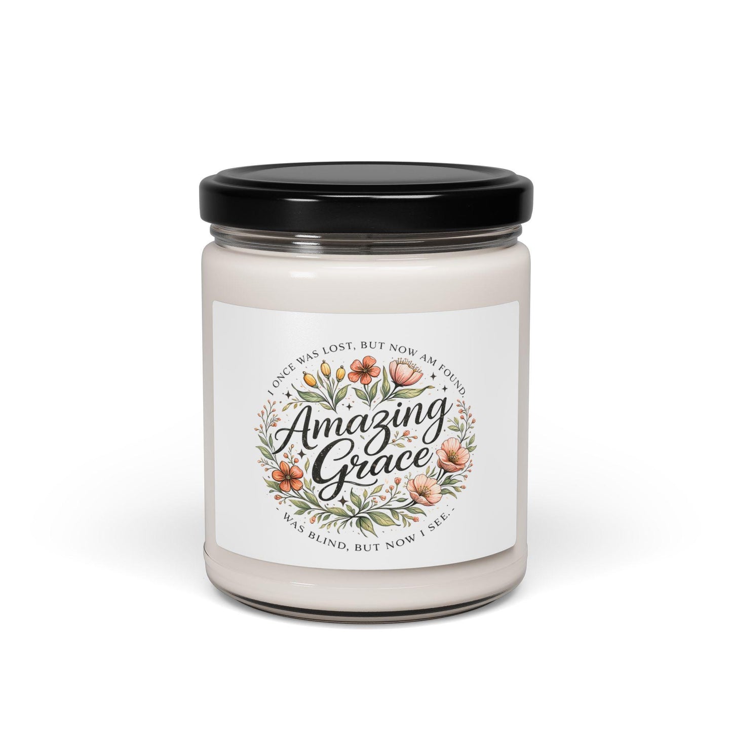 Grace Floral Soy Candle, 9oz Scented Home Decor