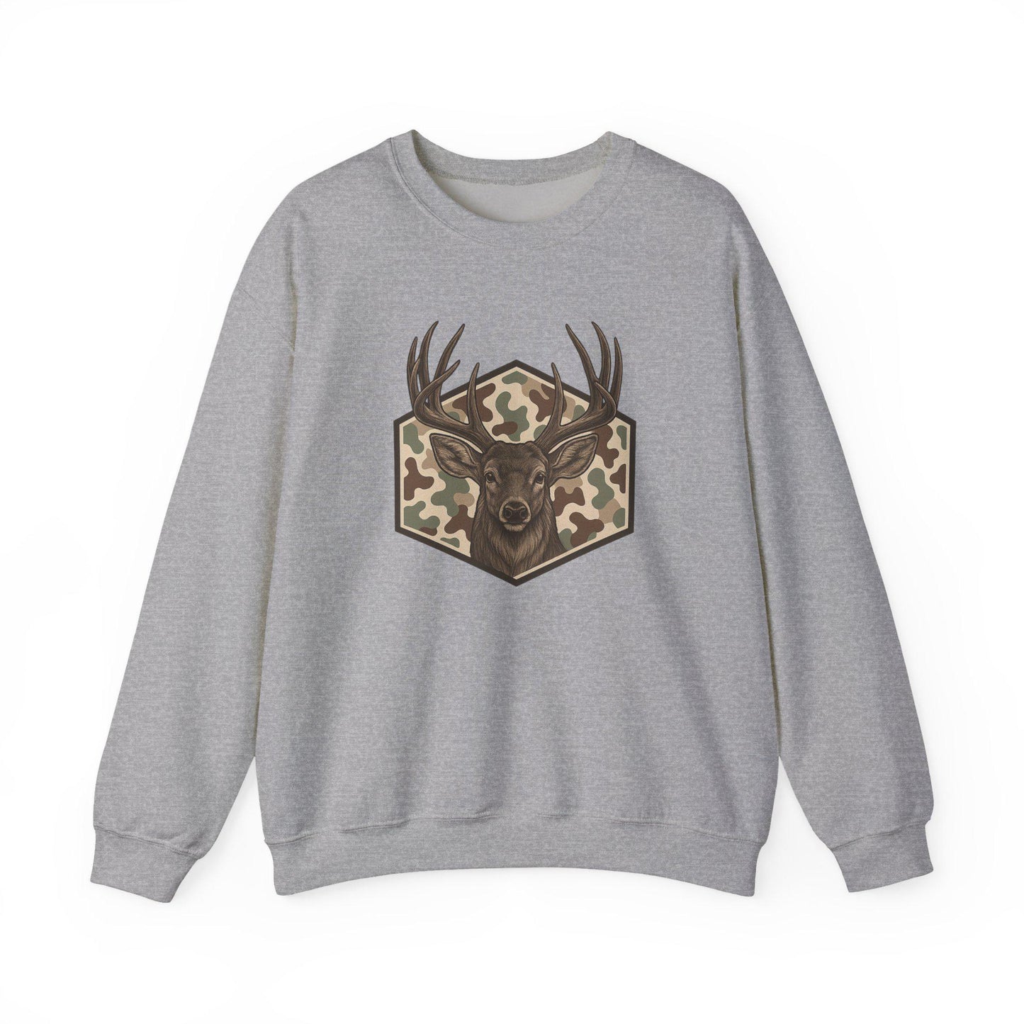 Camo Buck Hunting Vintage Retro Hunting Sweatshirt