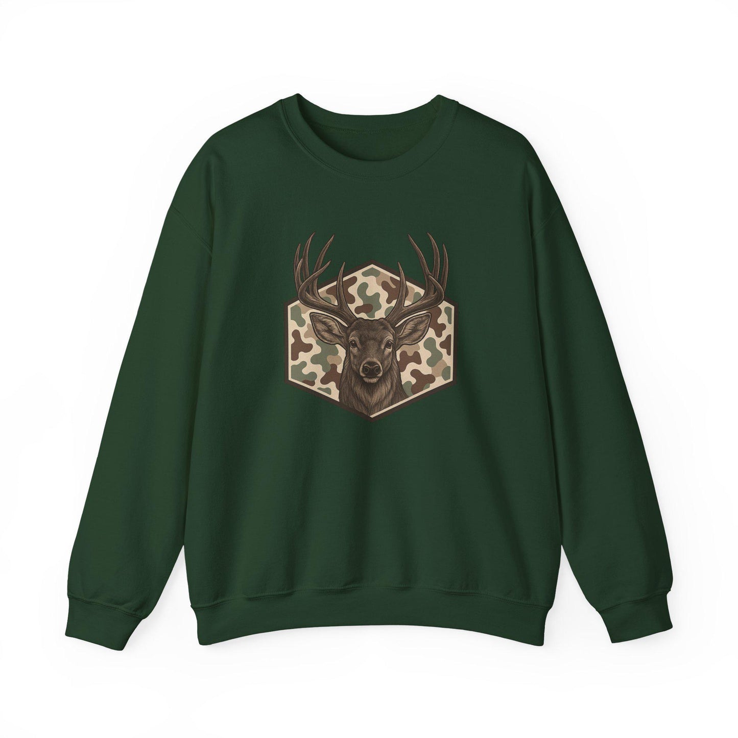 Camo Buck Hunting Vintage Retro Hunting Sweatshirt