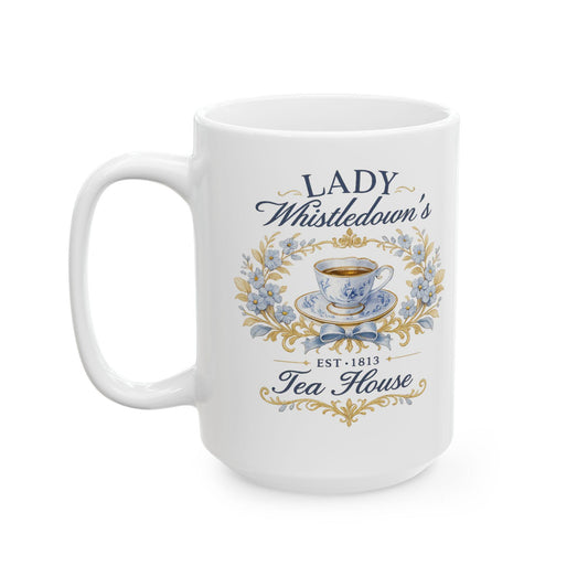 Lady Whistledown Tea and Coffee Cup Bridgeton Antique type mug Coffee Lover Hot Tea Cup