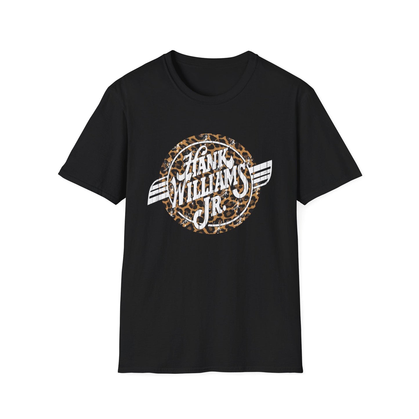 Vintage Hank Jr. Leopard Logo T-Shirt, Rebel Country Music