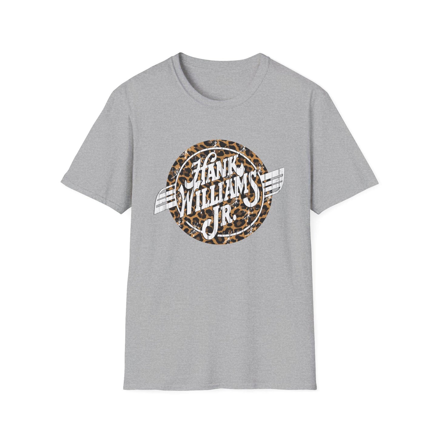 Vintage Hank Jr. Leopard Logo T-Shirt, Rebel Country Music