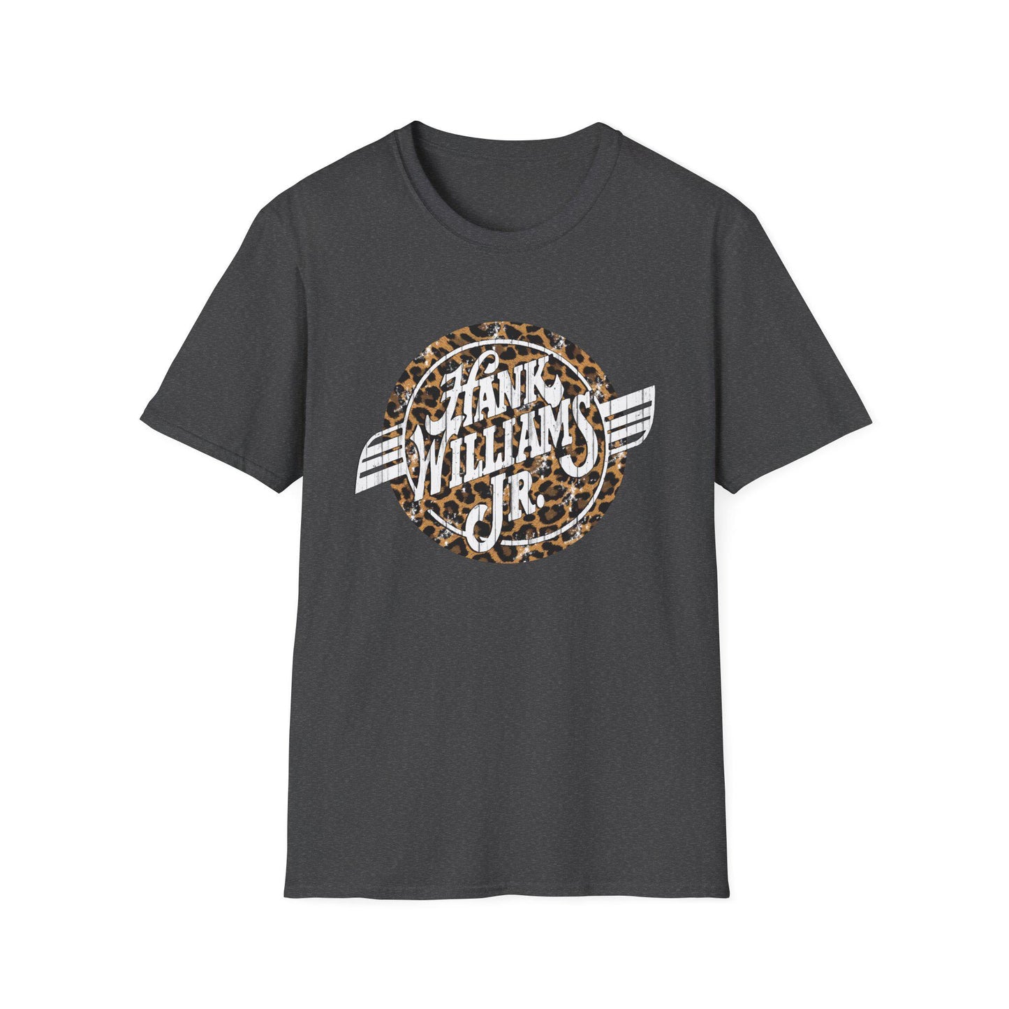Vintage Hank Jr. Leopard Logo T-Shirt, Rebel Country Music