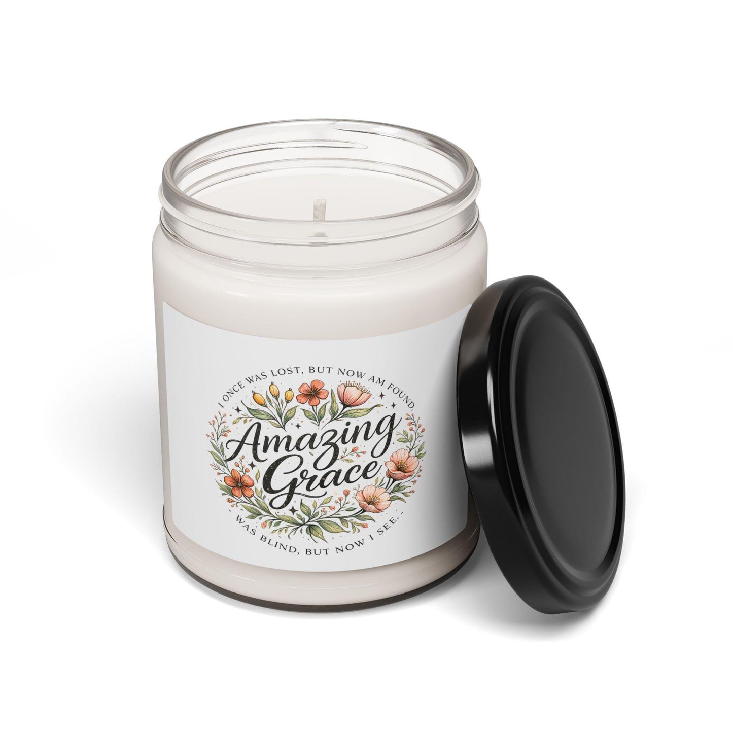 Grace Floral Soy Candle, 9oz Scented Home Decor