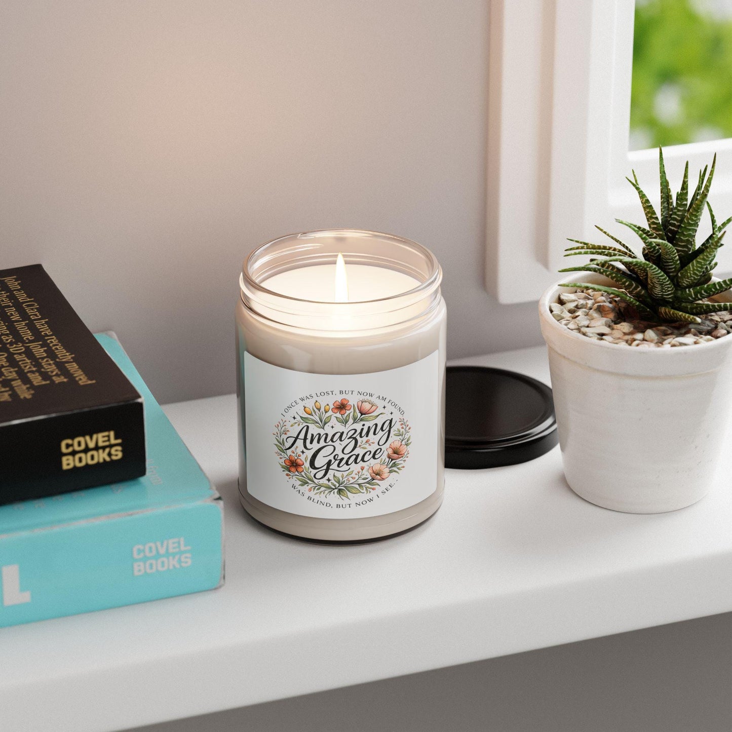 Grace Floral Soy Candle, 9oz Scented Home Decor