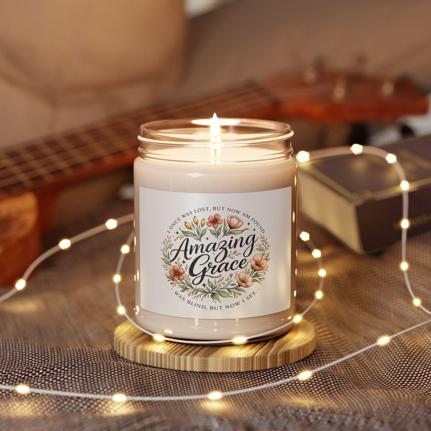 Grace Floral Soy Candle, 9oz Scented Home Decor
