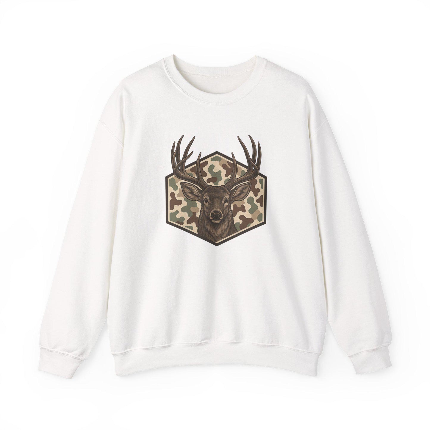 Camo Buck Hunting Vintage Retro Hunting Sweatshirt