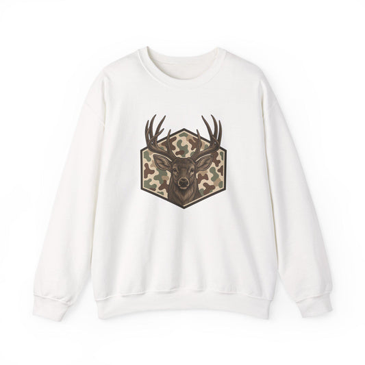 Camo Buck Hunting Vintage Retro Hunting Sweatshirt