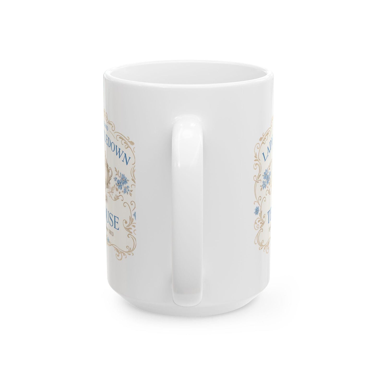 Lady Whistledown Regency Tea Mug  Vintage Floral Ceramic  Bridgerton  English Coffee Or Hot Tea Mug