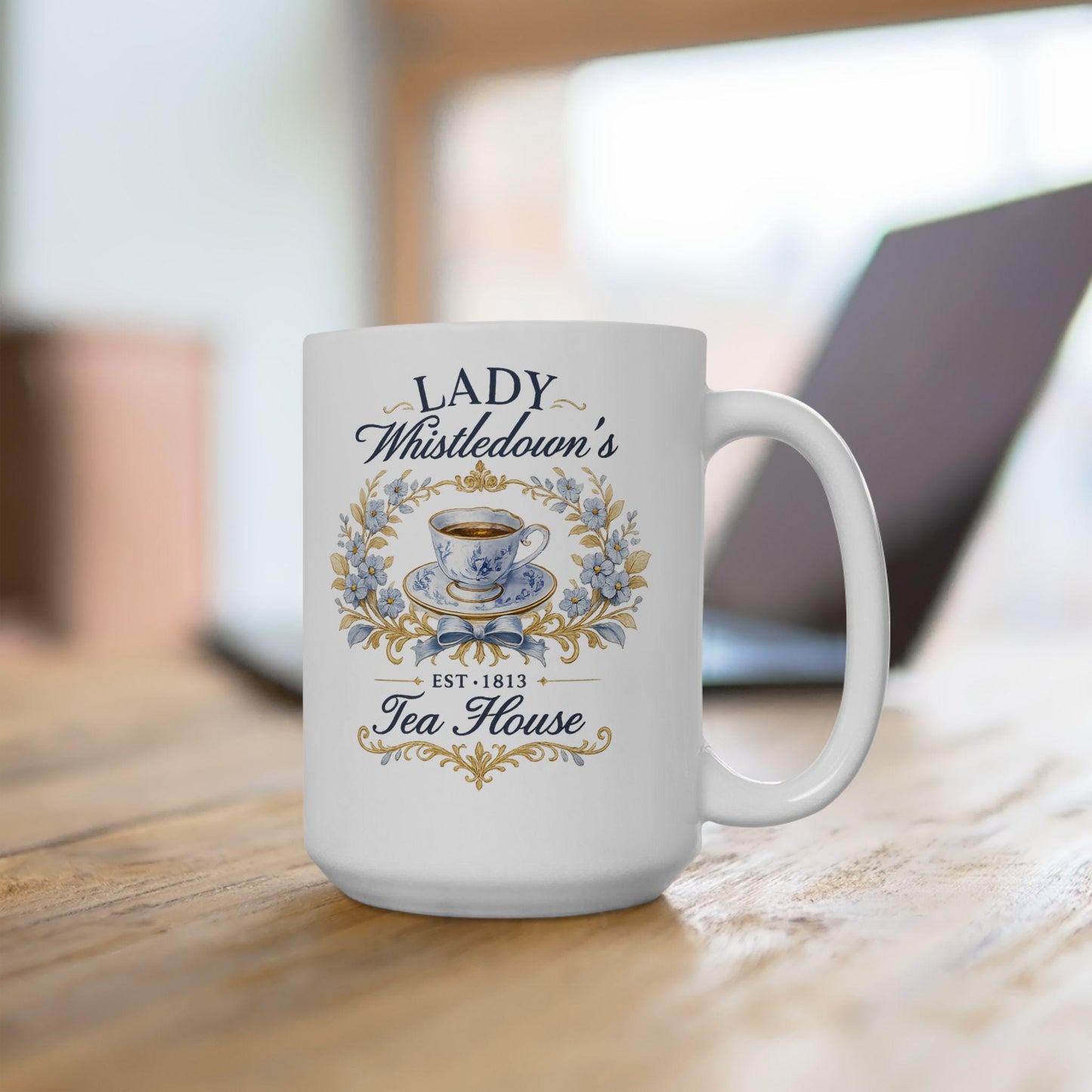 Lady Whistledown Tea and Coffee Cup Bridgeton Antique type mug Coffee Lover Hot Tea Cup