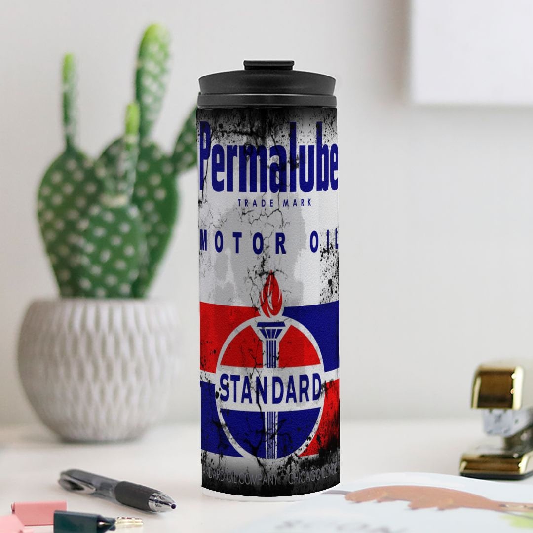 Vintage Standard Oil Can  Thermal Tumbler 16 oz.