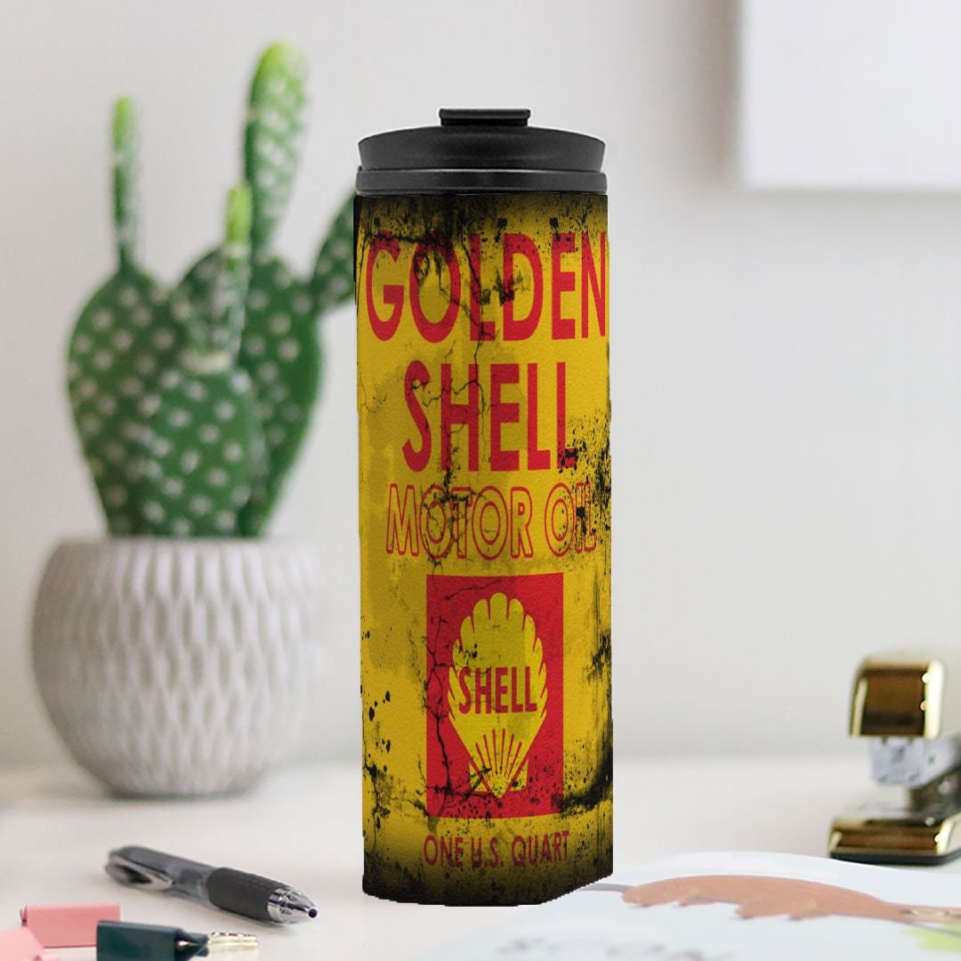 Vintage Golden Shell  Thermal Tumbler 16 oz.