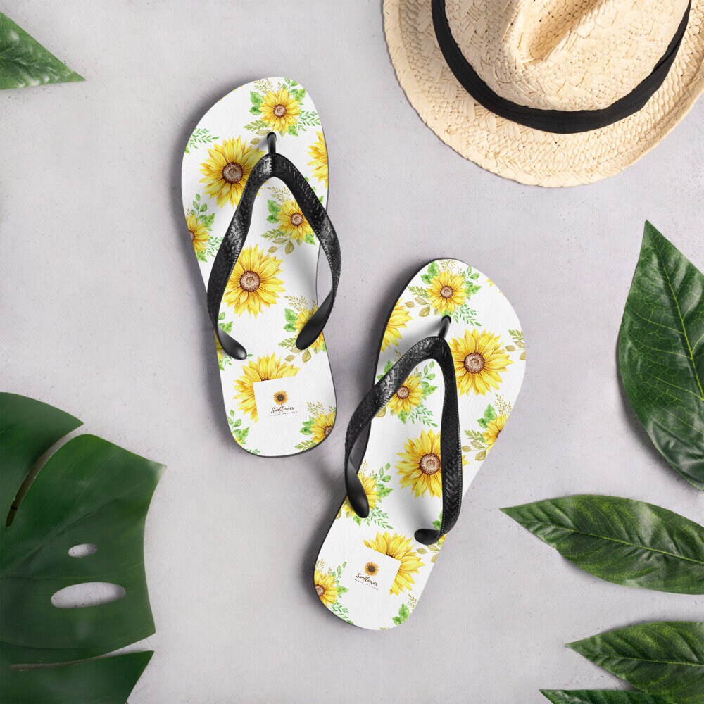 Sunflower Flip-Flops
