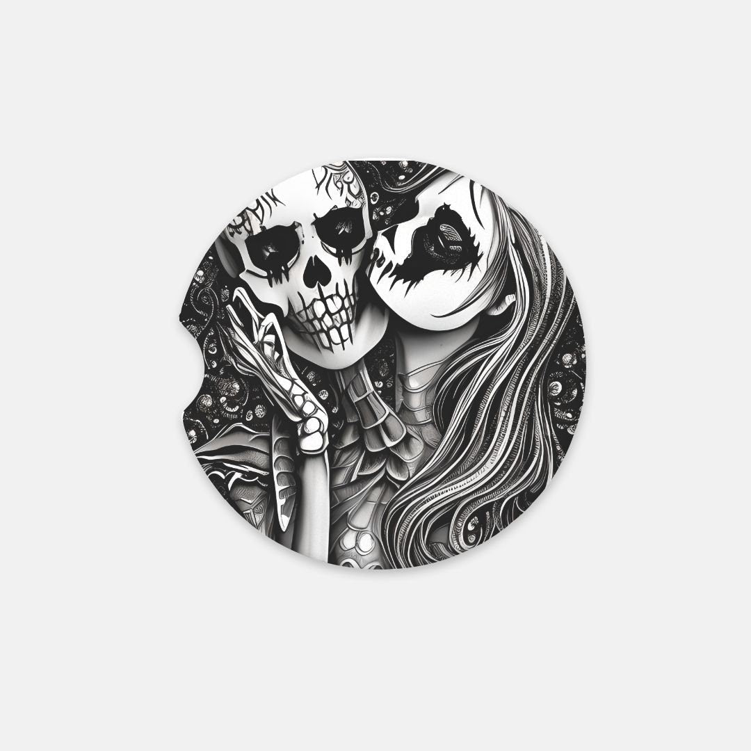 Until Death Do Us Part Sandstone Car Coaster