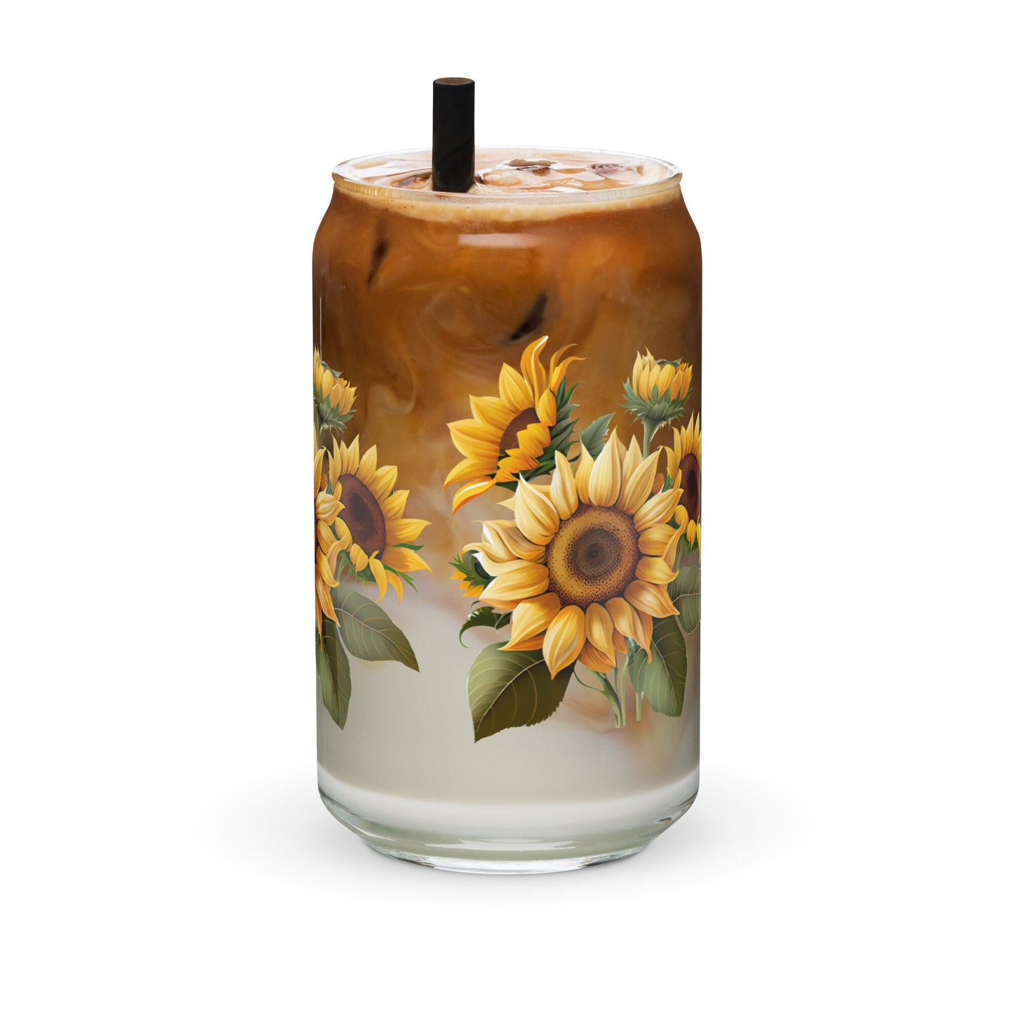 Sunflower Dreams Can-shaped glass