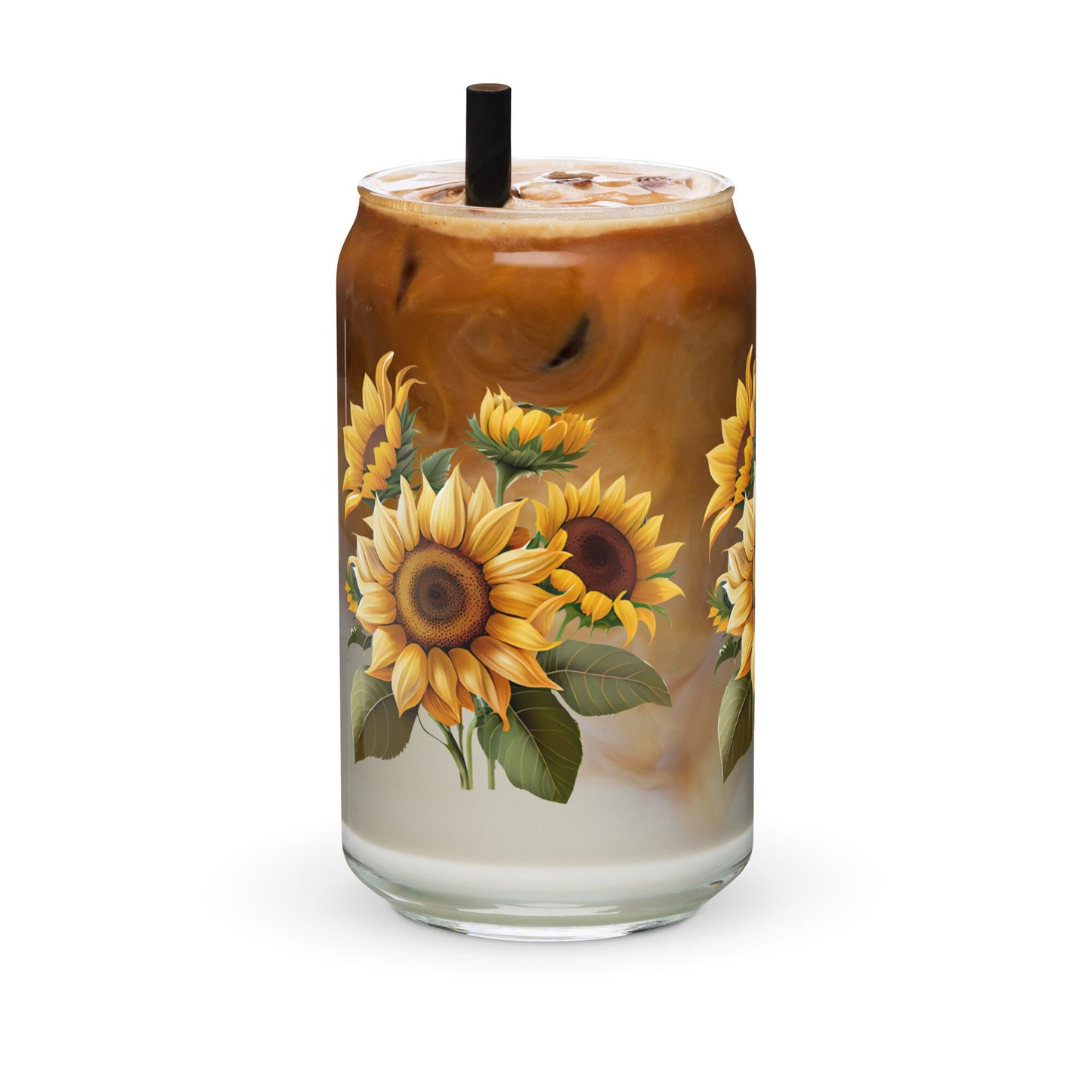 Sunflower Dreams Can-shaped glass