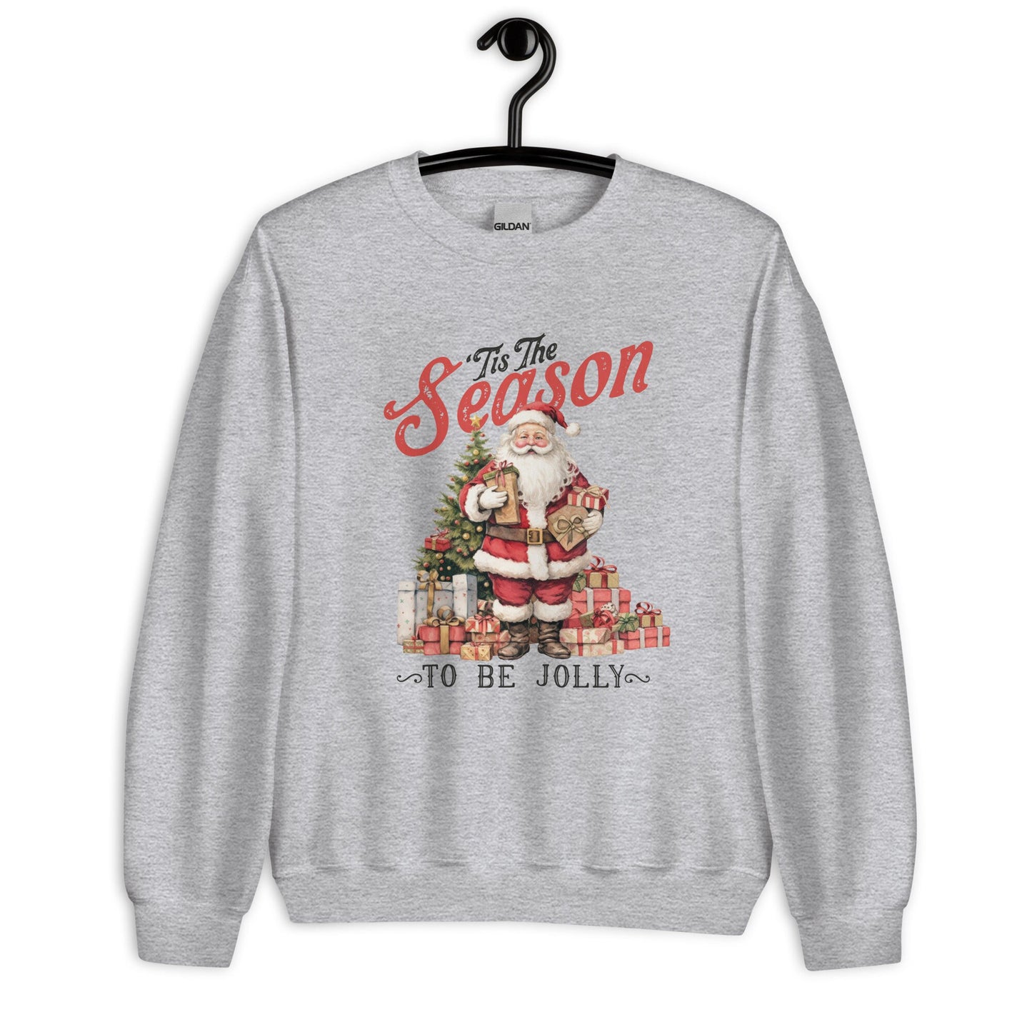 Tis the Season and be Jolly Vintage Santa Unisex Sweatshirt