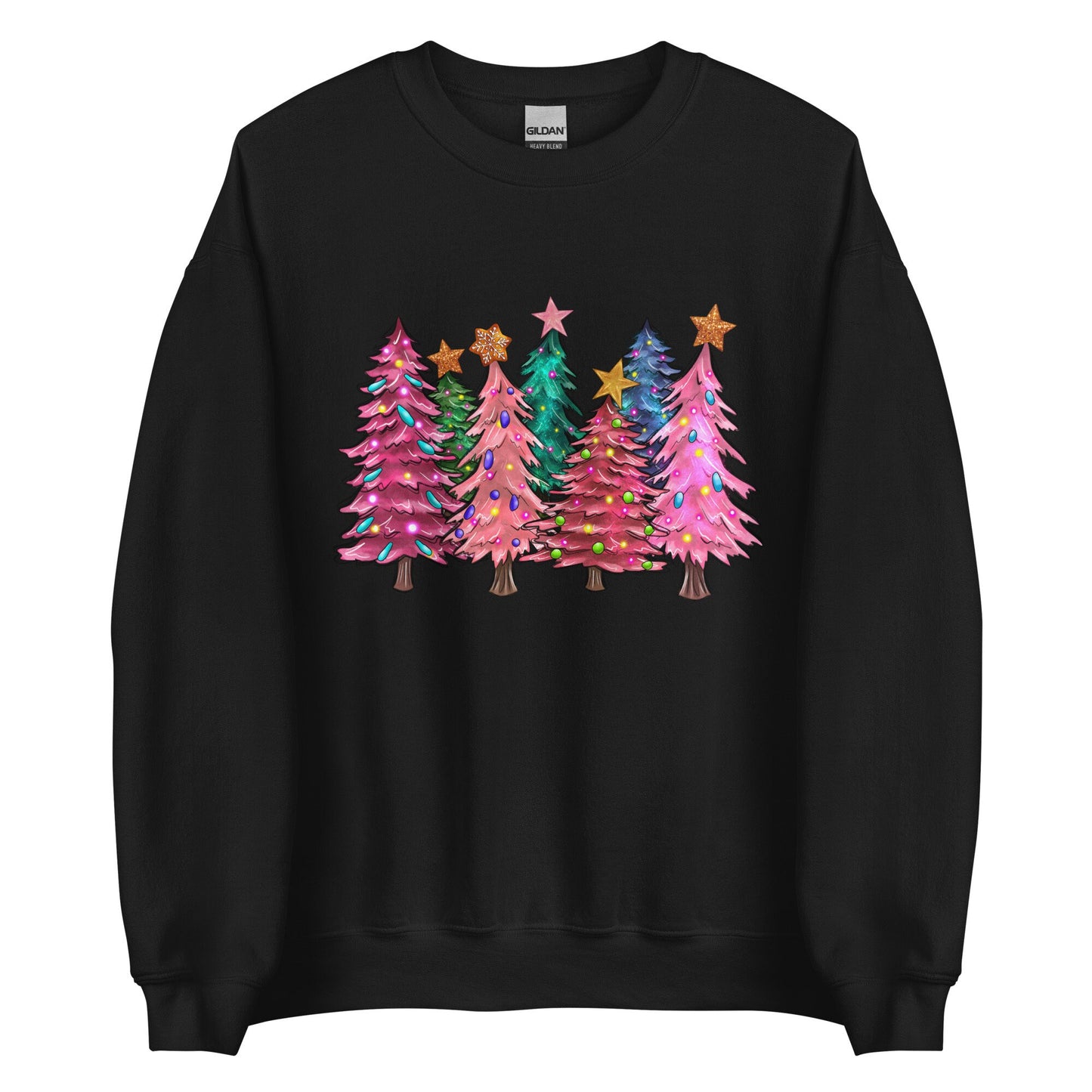 Cute Christmas Trees in Pastels Unisex Sweatshirt