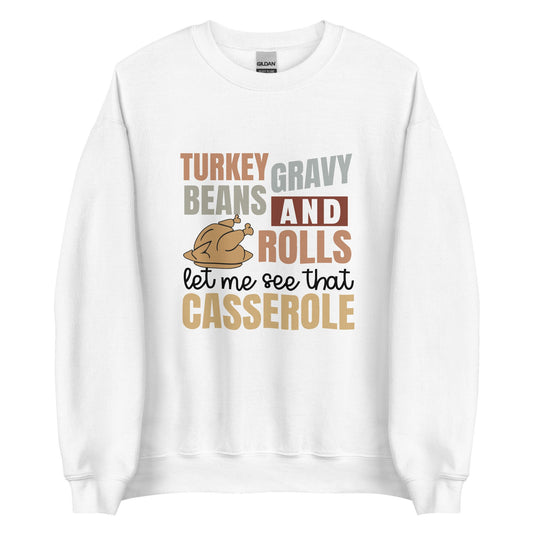 Turkey and Rolls let me see your Casserole Unisex Sweatshirt
