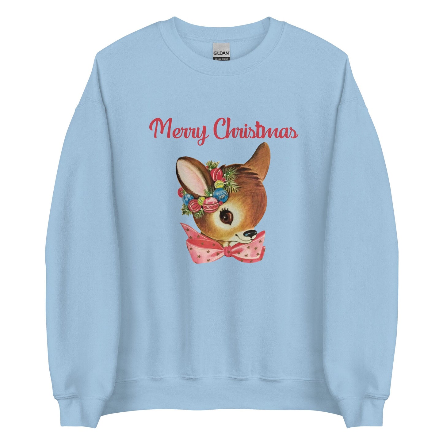 Vintage Reindeer Merry Christmas Unisex Sweatshirt