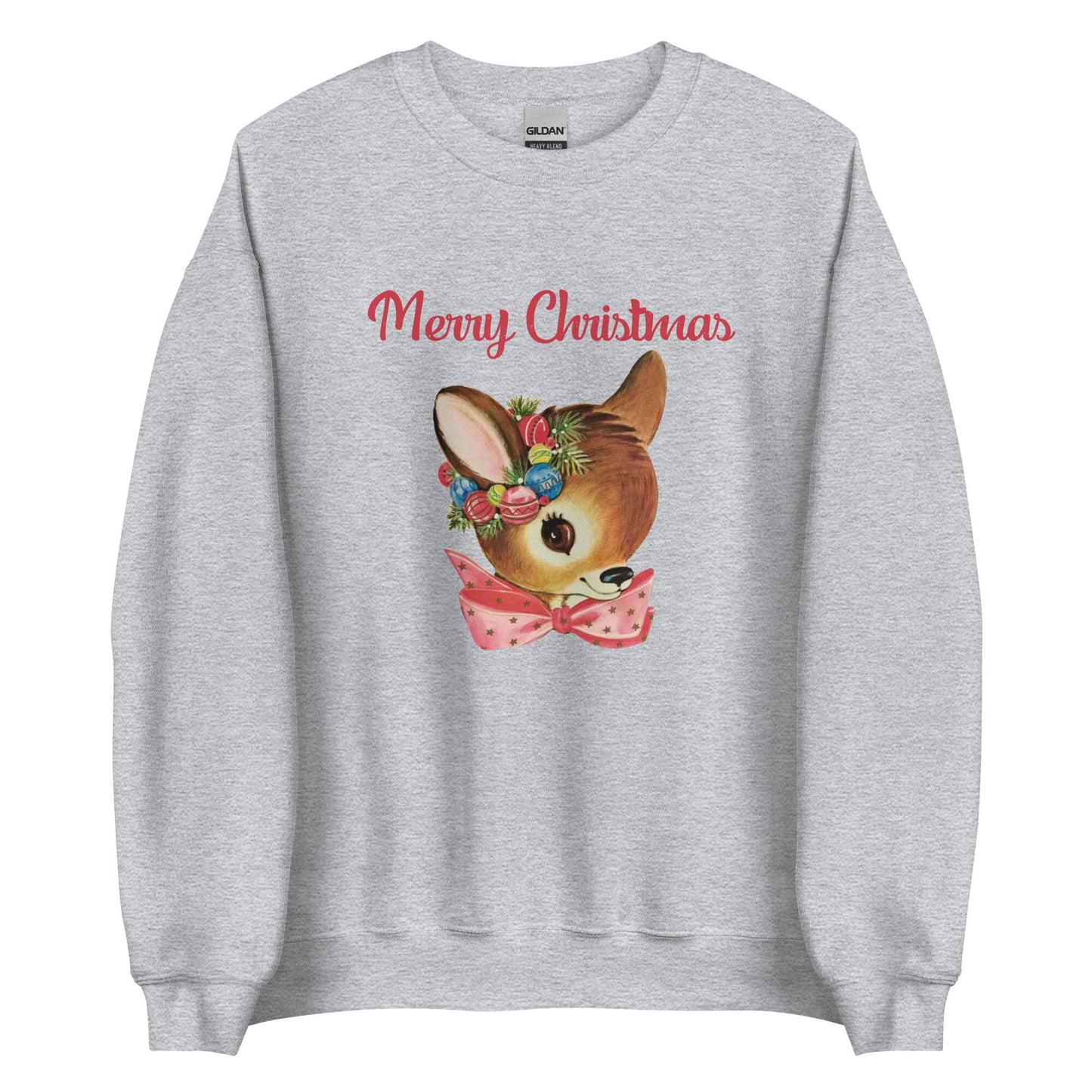 Vintage Reindeer Merry Christmas Unisex Sweatshirt