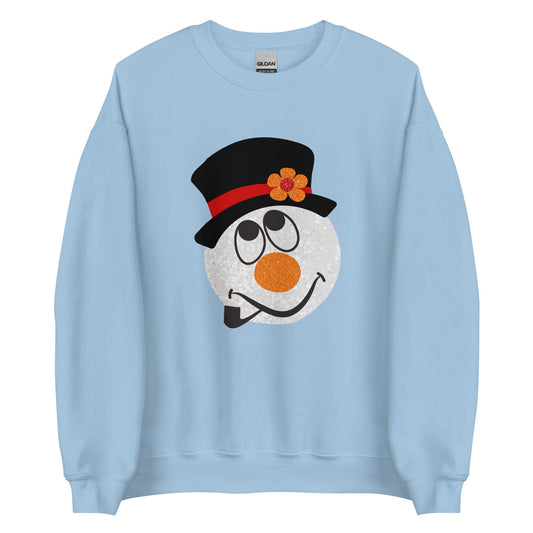 Faux Sparkly Snowman Unisex Sweatshirt