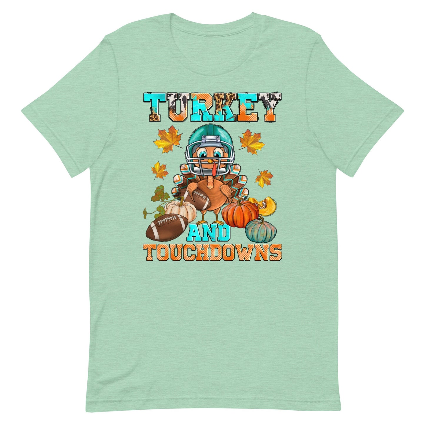 Turkey and Touchdowns Unisex t-shirt
