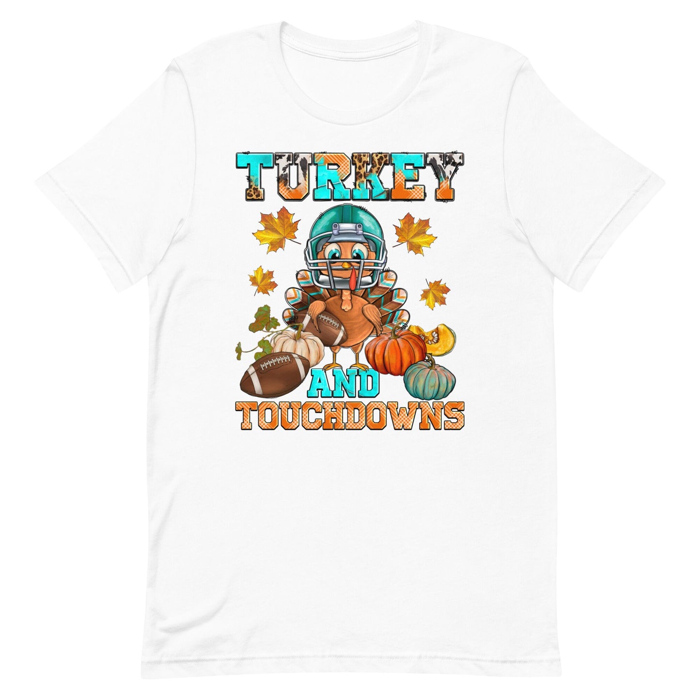 Turkey and Touchdowns Unisex t-shirt