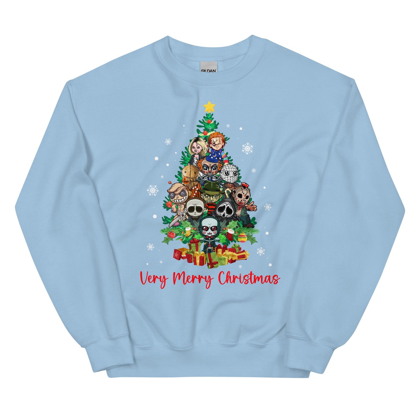 Horror Character Christmas Tree Unisex Sweatshirt