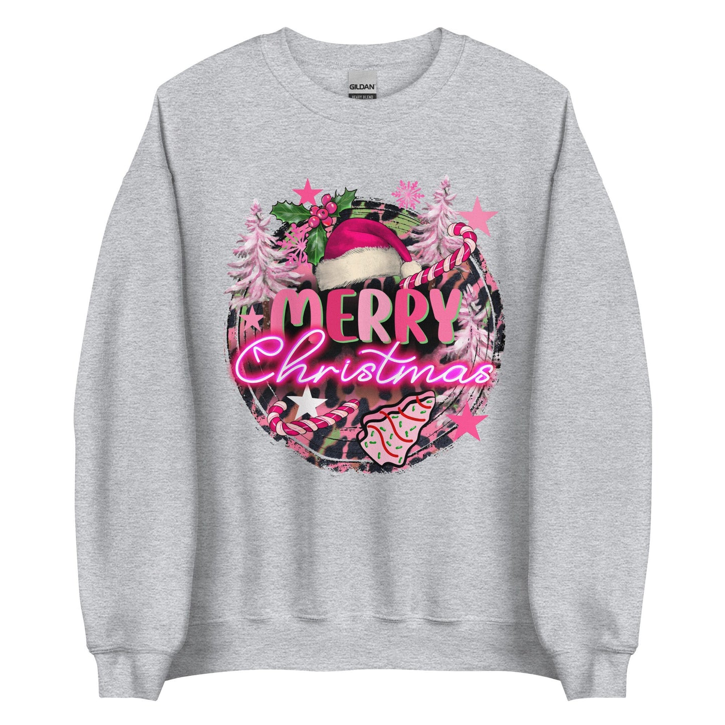 Merry Christmas Pink Unisex Sweatshirt