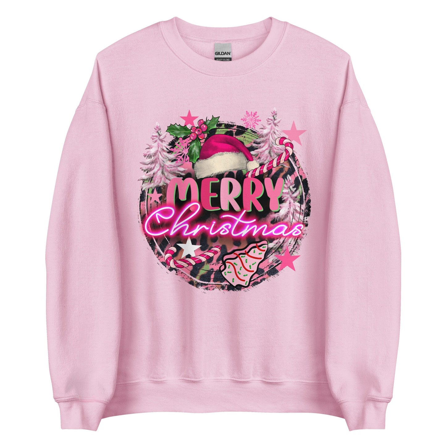 Merry Christmas Pink Unisex Sweatshirt