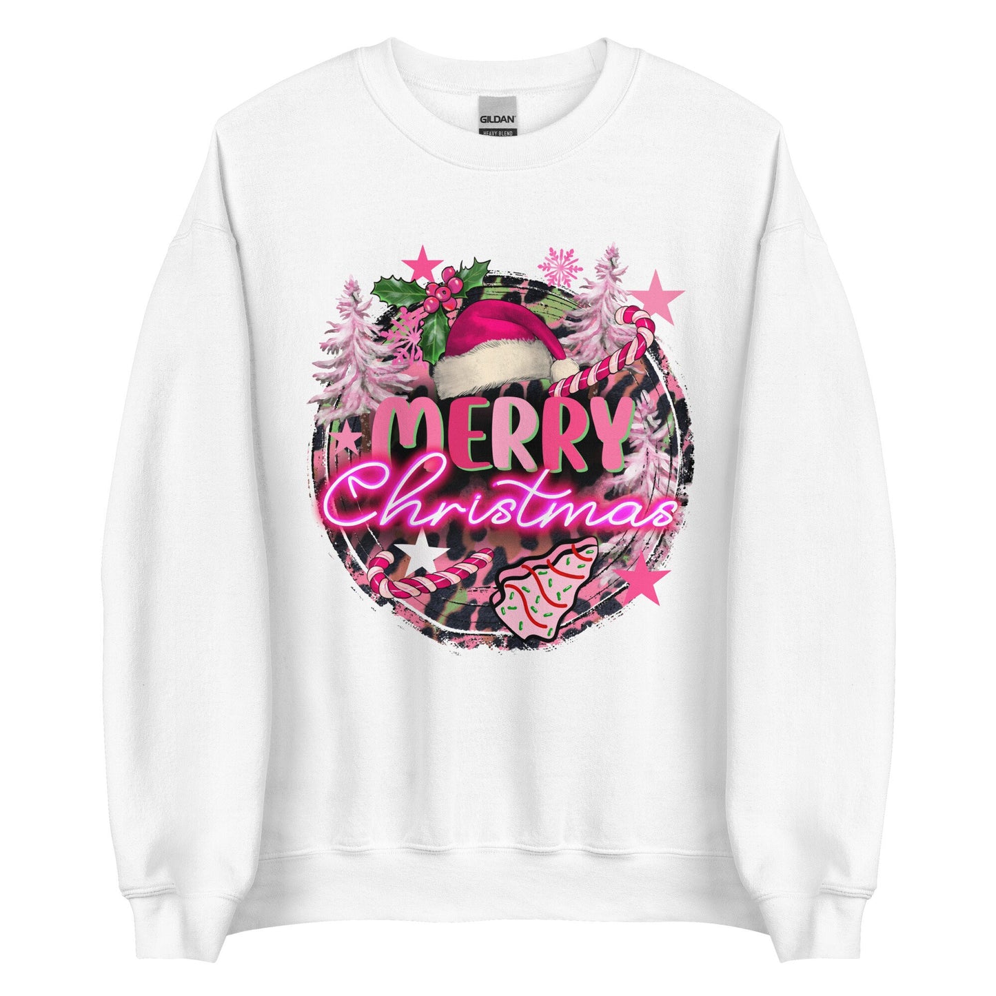 Merry Christmas Pink Unisex Sweatshirt