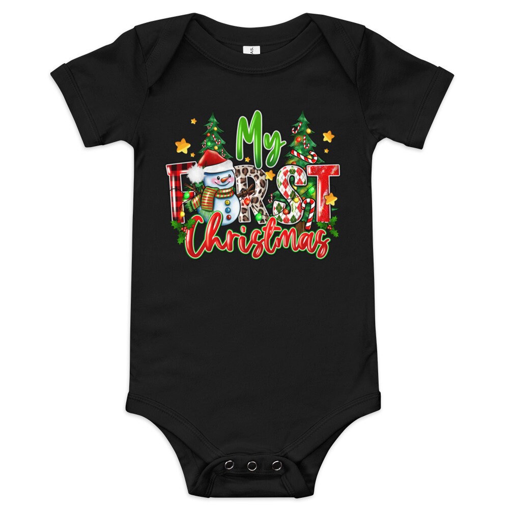 My First Christmas Baby short sleeve one piece