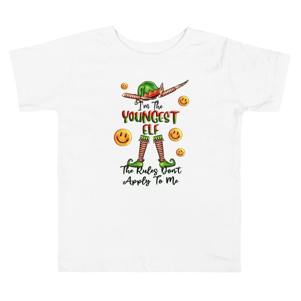 I'm the youngest Elf Toddler Short Sleeve Tee