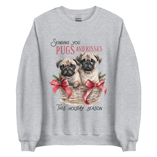 Sending you Pugs and Kisses this Christmas Unisex Sweatshirt