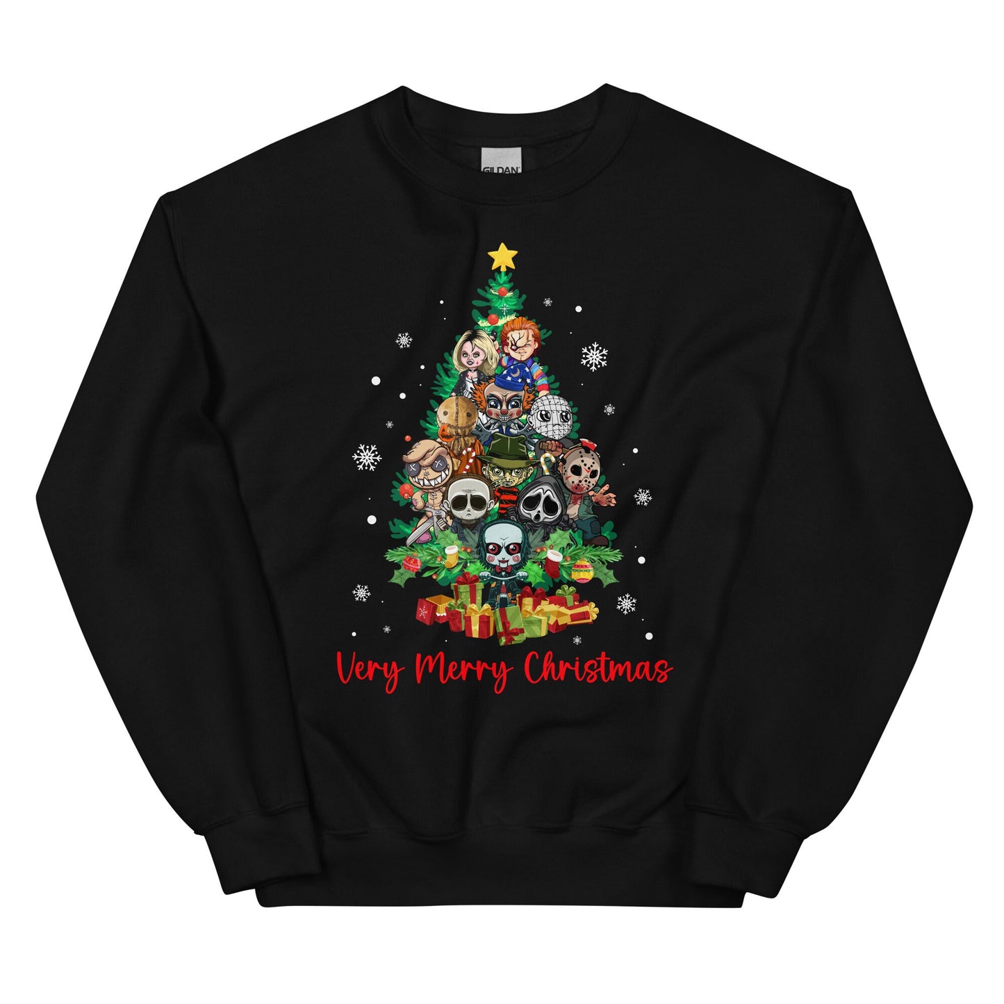 Horror Character Christmas Tree Unisex Sweatshirt