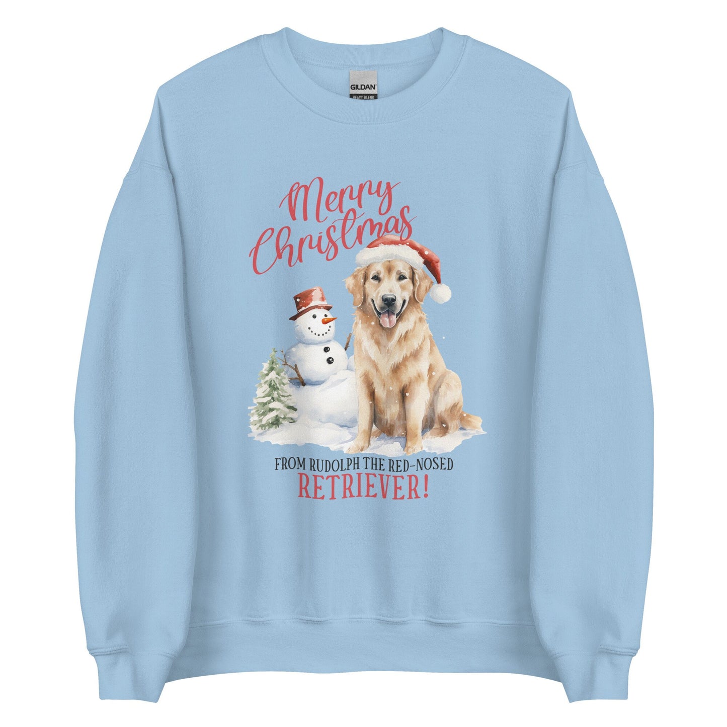 Merry Christmas from Rudolph the red nose Retriever Unisex Sweatshirt