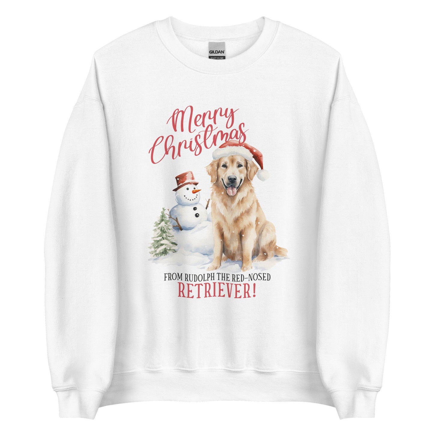 Merry Christmas from Rudolph the red nose Retriever Unisex Sweatshirt