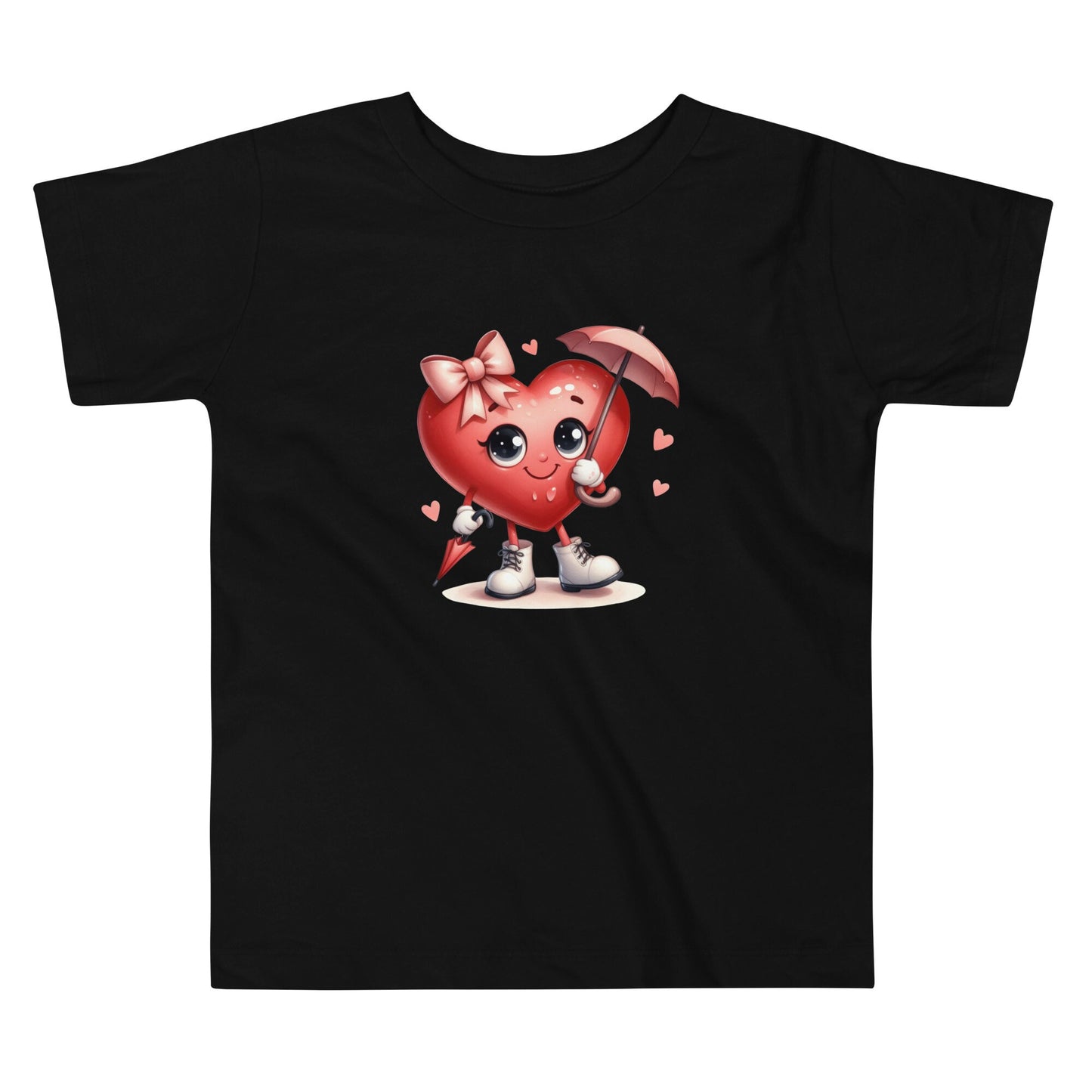 Heart with Umbrella Toddler Short Sleeve Tee